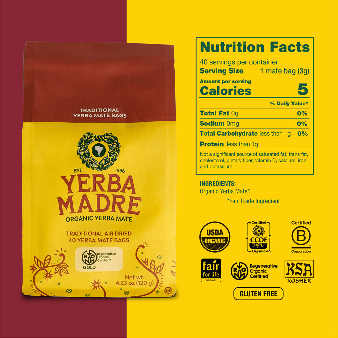 Yerba Madre Nutritional Facts Image