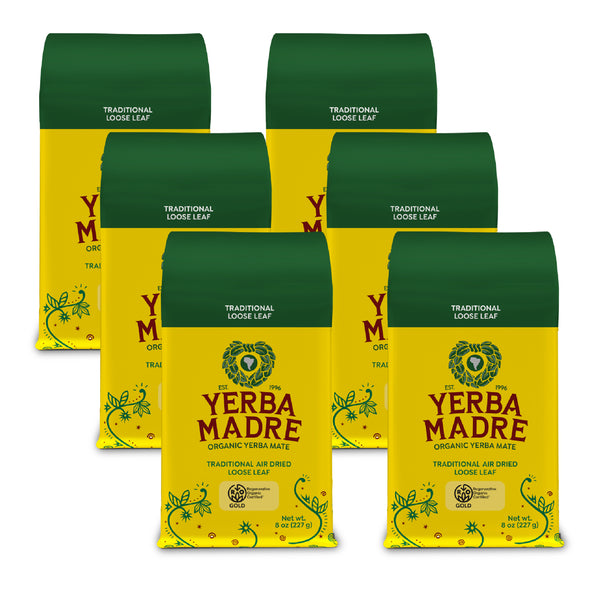 Image of 6 Yerba Madre Traditional Loose Leaf 8oz Bags