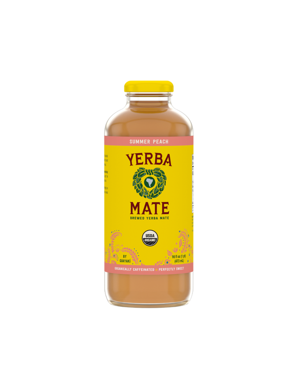 Organic Brewed Yerba Mate, Summer Peach