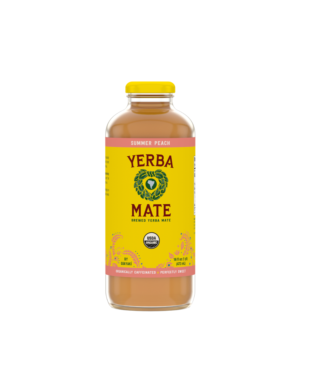 Organic Brewed Yerba Mate, Summer Peach