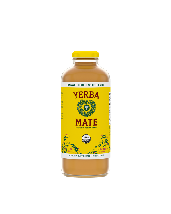 Organic Brewed Yerba Mate, Unsweetened Lemon