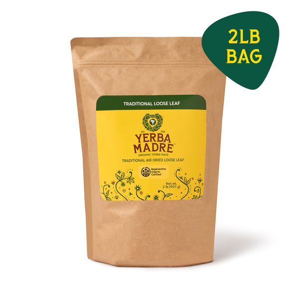 Traditional Air Dried Yerba Mate Loose Leaf, 2LB BAG