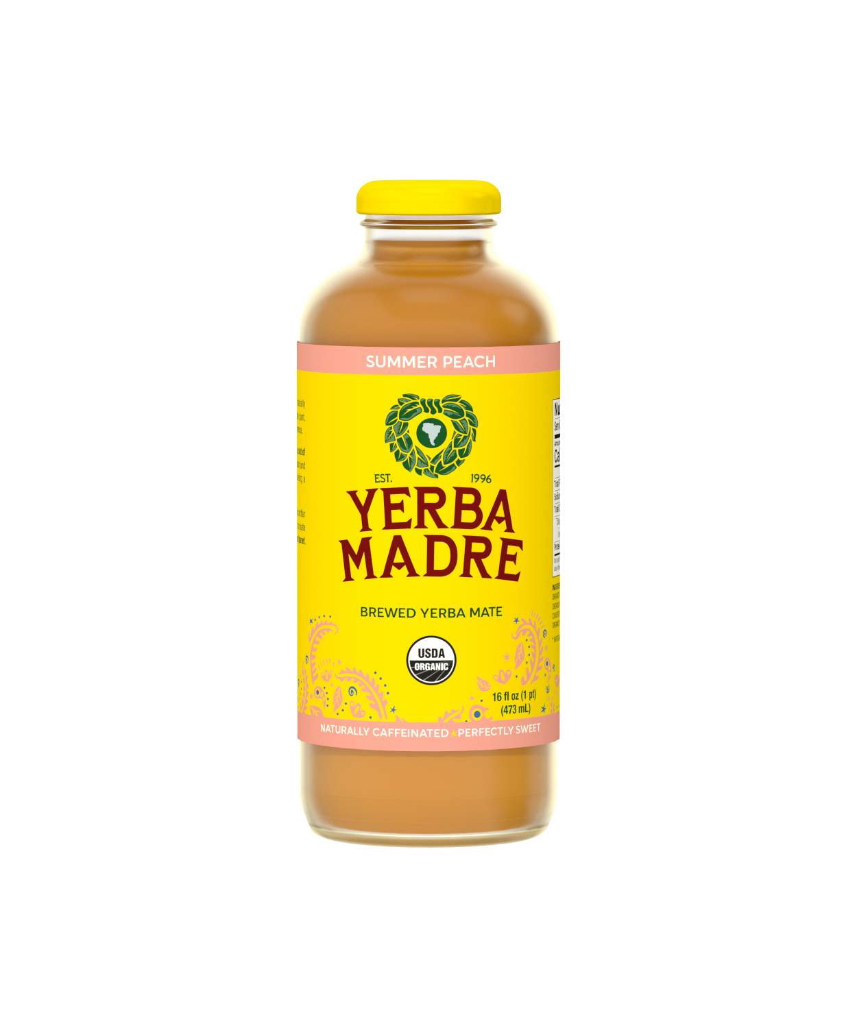 Organic Brewed Yerba Mate, Summer Peach