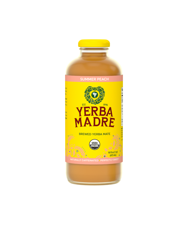 Organic Brewed Yerba Mate, Summer Peach