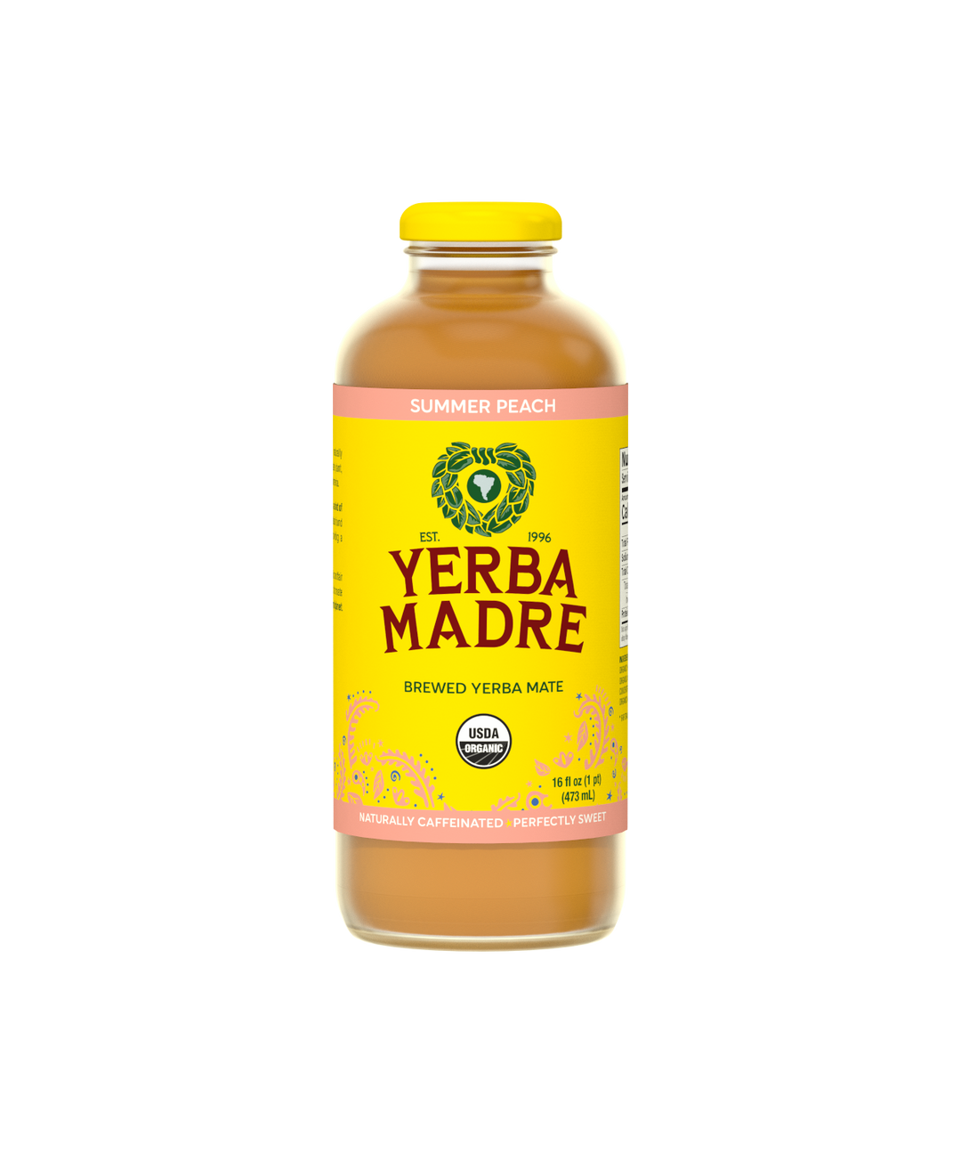 Organic Brewed Yerba Mate, Summer Peach