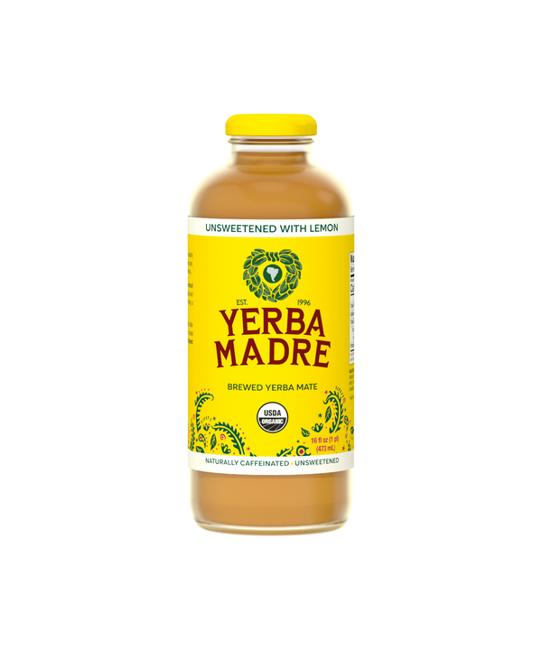Organic Brewed Yerba Mate, Unsweetened Lemon