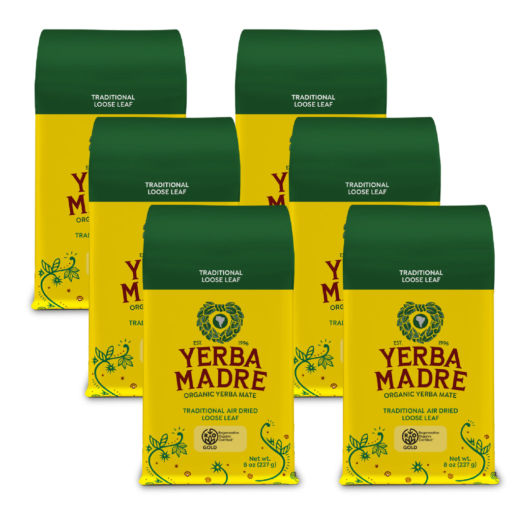 Image of 6 Yerba Madre Traditional Loose Leaf 8oz Bags