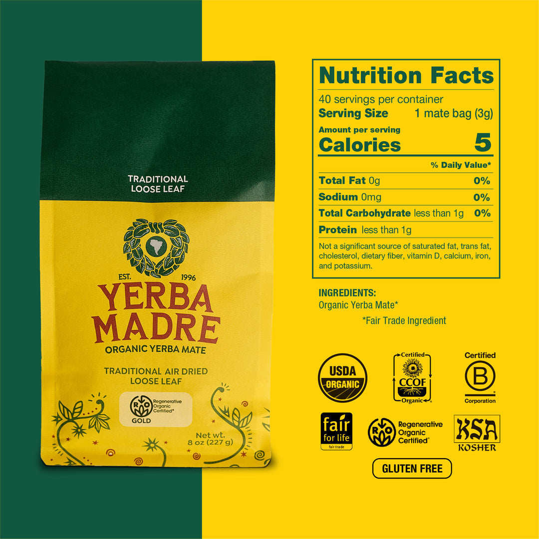 Yerba Madre Traditional Loose Leaf Nutrition Facts